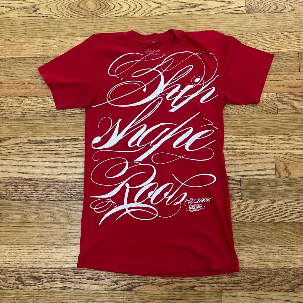 Y2K Red & White Ship Shape Roolz Band Shirt